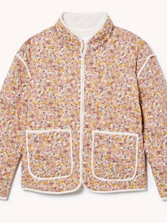 Joe Fresh Jackets & Blazers - Joe Fresh Jillian Harris floral Quilted Jacket - Pink, Yellow, White
